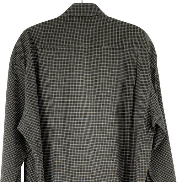 Mens Vintage Y2K Hart Schaffner Marx Shirt M Italy Plaid Classic Oversize 3859 - Picture 8 of 10